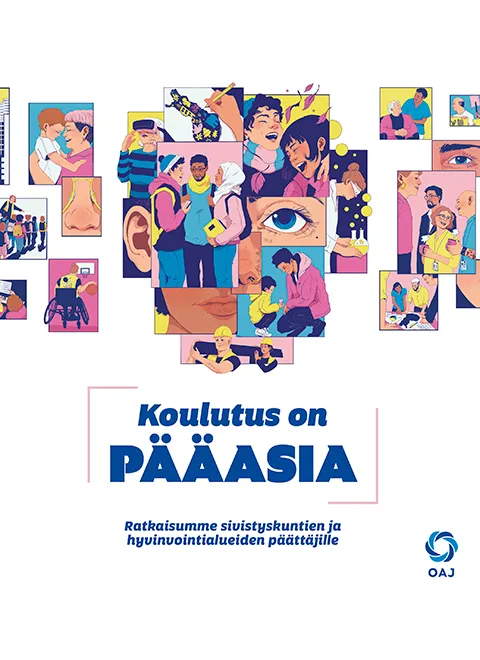 Kuvituskuva: Koulutus on pääasia. Ratkaisumme sivistyskuntien ja hyvinvointialueiden päättäjille.